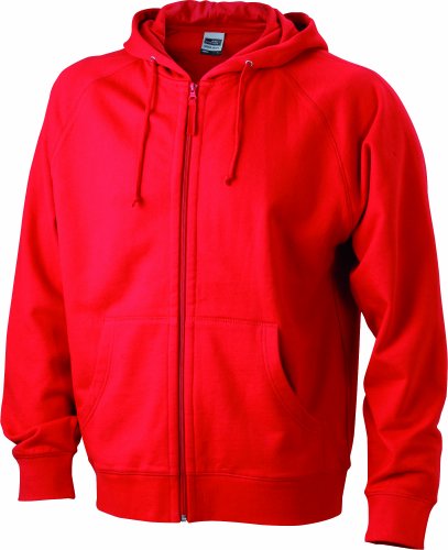 James & Nicholson Kinder Sweatjacke Hooded, red, XS (98/104), JN059k rd Preisvergleich