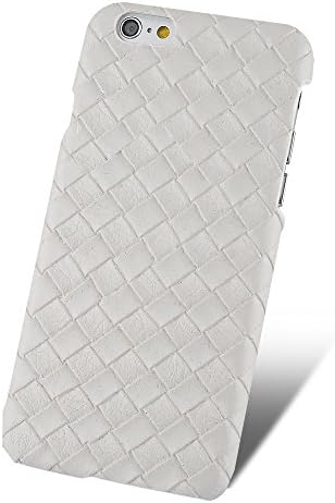 iPhone 6 Case,ChengYung[TM] Leather Grid Hard Case Cover[Slim Fit][Luxury][Business Style] for iPhone 6 (4.7inch)-Leather White