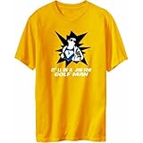 IMAGE OF Job For Superman Golf Sports Mens T-Shirt (Yellow, Size Large)