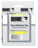 DYMO RhinoPRO Non-adhesive Tag - Polypropylene inserts - yellow - Roll (0.3 ....