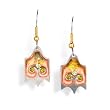 Peach & Green Flower Earrings from the Artazia Collection #1202C GE OE