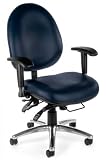 Navy OFM Vinyl 24 Hour Computer Hi-back Task Chair
