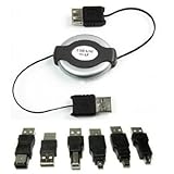 IMAGE OF Universal 1394 Firewire-USB-Mini USB Retractable Cable With 6 Bidirectional Adapters