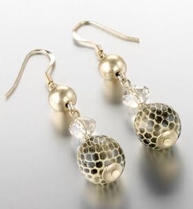 Snakeskin Print Drop Earrings