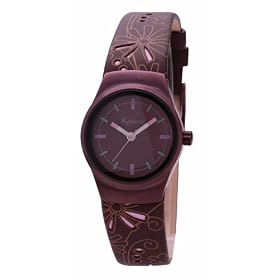 Kahuna KLS-0090L Ladies brown cut-out strap watch