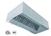 EconAir 15 ft. Wide Exhaust-Only Wall Canopy Hood with Built-in 3" Back Stand Off