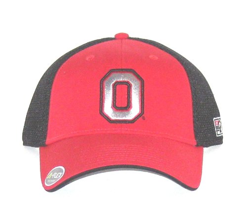 Ohio State Buckeyes NCAA Red & Black Mesh Back Flex Fitted Hat