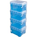 ADVANTUS Super Stacker Pixie Box, 4 Pack, Blue (40314)