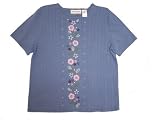Alfred Dunner Windsor Castle Short Sleeve Floral Sweater