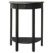 Half-Circle Accent Table - Dark Brown