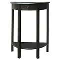 Half-Circle Accent Table - Dark Brown