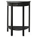Half-Circle Accent Table - Dark Brown