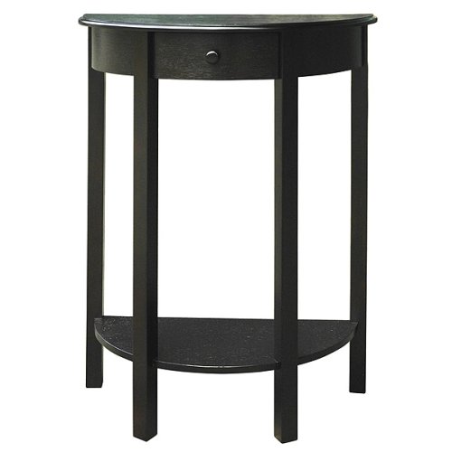 Half-Circle Accent Table - Dark Brown