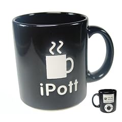 Tasse mit Spruch / I Pott / Kaffeetasse mit Motiv / Bedruckte Tasse I Pott schwarz + Deckel f�r Becher Clip & Go Orange
