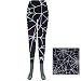 BLACK SPIDER WEB WILD SPANDEX FOOTLESS LEGGINGS TIGHTS