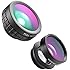 AUKEY 3 in 1 Clip-on Cell Phone Camera Lens Kit, 180 Degree Fisheye Lens + Wide Angle Lens+ 10 X Macro Lens for iPhone, Samsung, Android Smartphones
