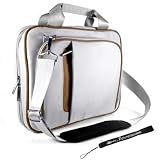 iPad and Accessories Brown Shoulder Carrying Case for Apple ipad Tablet wifi + 3G model with extra compartments for accessories + 4-inch eBigValue Determination Hand Strap at Zero Cost for you!!!