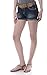 WallFlower Juniors Luscious Curvy Belted Denim Short Shorts