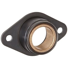 Spyraflo BFM-187-B Self-Aligning, SAE-840 Oil Impregnated Bronze Bearing With 2-Bolt Hole, 3/16" Inner-Diameter Steel Flange