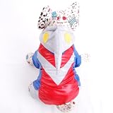 【全5サイズ】ドッグウェア　冬　秋　ウルトラマン トレーナー　テディ―　カバーオール　犬服のジャンパー 　(Lサイズ（首回り34cm * 着丈33cm * 胴回し43cm) 8042-4)