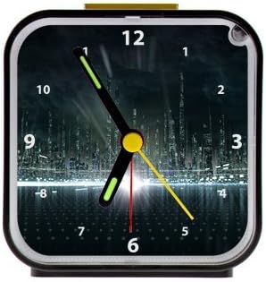tron legacy Custom Square Black Alarm Clock As A Nice Gift Black 3.27Inch