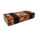 Pencil Box Brown Swirl African Art Office Desk Storage
