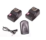 4 Channel PT-04 Wireless Flash Trigger with Remote Control for Canon 380 EX,420 EX,430 EX,550 EX,580 EX,5D,50D,500D,Nikon SB900,SB800,SB600,SB28,SB26,D700,D300,D90,D60,Olympus E620,E520,E450,E30 Pentax Sigma Flash Flashgun Speedlight + 2 X receivers