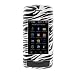Zebra Skin Black and White Stripes Snap-On Hard Crystal Cover Case for Verizon LG Voyager VX10000 Cell Phone