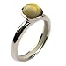 Certified Genuine Butterscotch Amber and Sterling Silver Round Ring