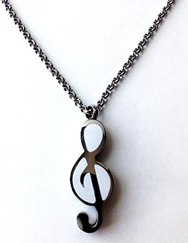Stainless Steel Treble Clef Urn Cremation Jewelry Necklace Memorial Pendant + Funnel + Filling Kit