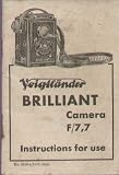Voigtlander Brilliant Camera F/7,7 - Instructions for use