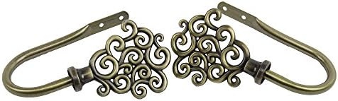 Metro Shop Antique Brass Cloud Curtain Holdback Set (Set of 2)