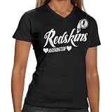 NFL Washington Redskins Heart Script Baby Jersey T-Shirt - Black (Small)