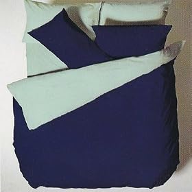Reversible Duvet Cover Set, Aqua/Navy, King