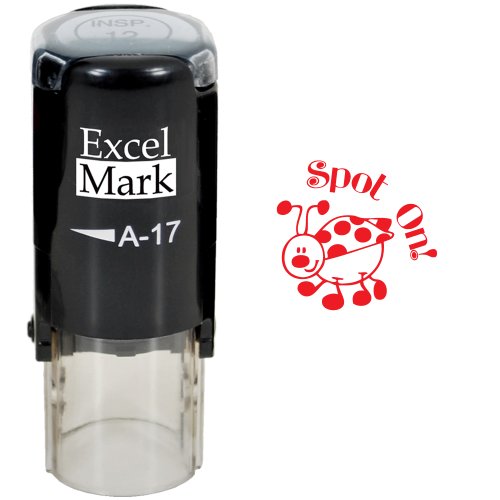 Round Teacher Stamp - SPOT ON! - RED INK