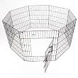 24H" x 24" 8 Panel GoGo Black Epoxy Exercise Pen w/ Door 24H" x 24" 8 Panel GoGo Black Epoxy Exercise Pen w/ Door