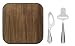 Sagaform Walnut Lazy Susan with Cheese Knife and Slicer