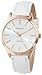 Johan Eric Women's JE2200-09-001 Herlev Rose Gold Case and White Leather Watch with Diamond Accents