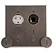 ENERLITES Screw Cap Cover Floor Box kit, 5” x 5” 2-Gang, 20A Tamper-Weather Resistant Receptacle Outlet, Keystone Ports, Watertight, Corrosive Resistant, UL Listed, 975510-SS-D, Stainless Steel