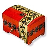 Red with Leaf Design 5 x 3