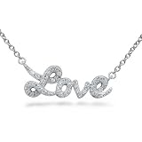 Sterling Silver Celebrity LOVE CZ Necklace