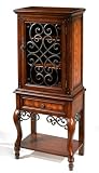 Grand Estates Brown & Cherry Finish 2-Tier Accent Cabinet