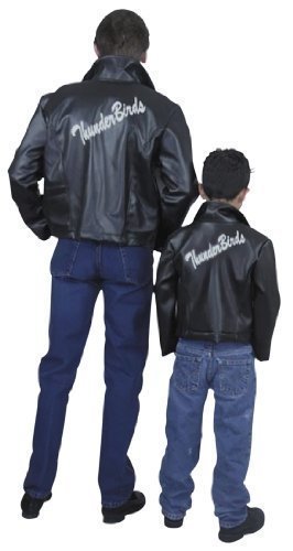 Women Sm 5-7 - BLACK Jacket with "Pink Ladies" written back in silver