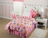 OLIVE KIDS 5PC FULL BEDDING SET, Blossoms & Butterflies Pink Flowers, Full  ....