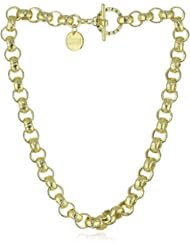 1AR by UnoAerre 18k Gold-Plated Hammered Chain Necklace, 17.7"