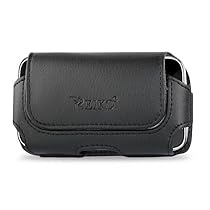 Leather Pouch Protective Carrying Cell Phone Case for Apple iPhone 4 16GB 32GB / 3GS - 16GB 32GB 3G - 8GB / Garmin Asus Garminfone / HTC myTouch (2010) T-Mobile HTC Hero / Huawei Ascend Cricket/ LG Optimus T T-Mobile Optimus S Sprint / Motorola Droid 2 (Global) Verizon Milestone XT720 Droid 2 / Nokia E72/ PCD Razzle TXT8030 Pantech Ease Laser AT&T / Samsung Craft SCH-R900 MetroPCS R350 / Sharp FX / Sony Ericsson Aspen - Black