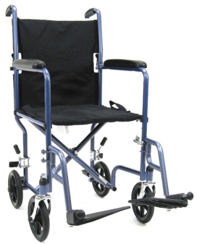 Wrangler Folding Transport Chair by Drive Options - Seat Size: 17