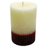 Dual color Round Corrugated Pillar Candle Burgundy/Ivory 4X6 C464 41rcoppRv2L. SL160 Dual color Round Corrugated Pillar Candle Burgundy/Ivory 4X6 C464