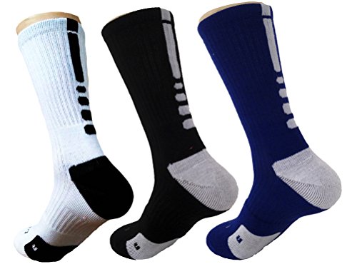 Hxst Dri-fit Cushion Basketball Crew Socks - 3 Pair Pack