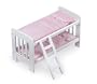 Badger Basket Doll Bunk Beds With Ladder - Pink/White
